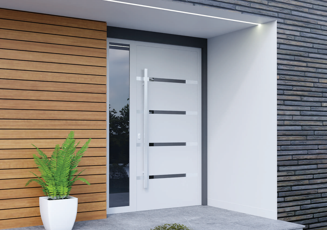 Model derë hyrëse me dizajn minimalist