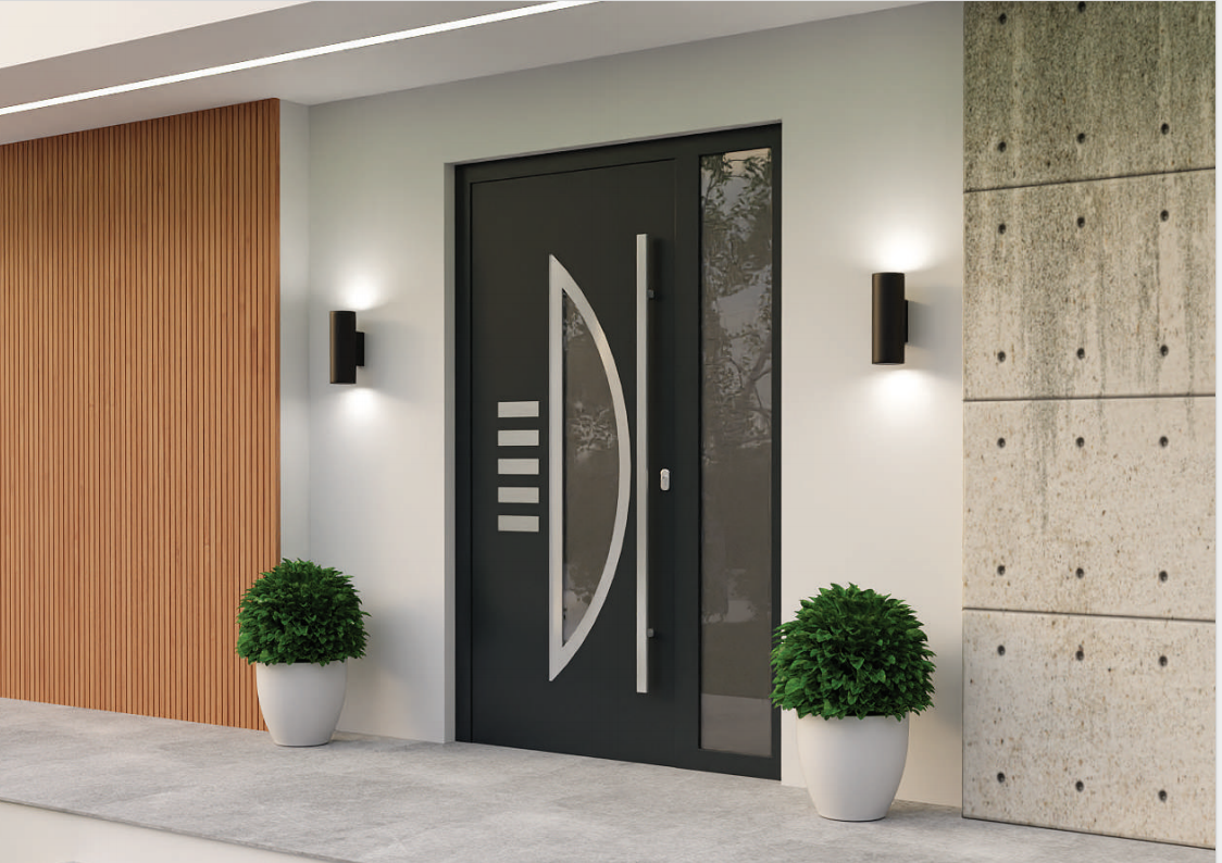 Derë hyrëse elegante në hyrje shtëpie