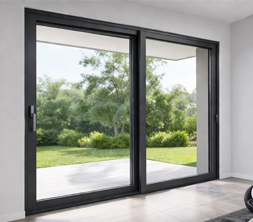 Dizajn modern dhe minimalist i dyerve rrëshqitëse